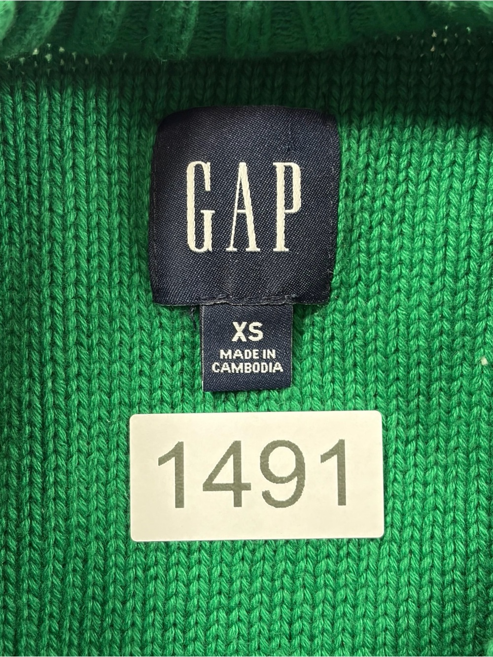 GAP Classic Cable Knit Crewneck Sweater Holiday Green (CS) - Picture 6 of 6